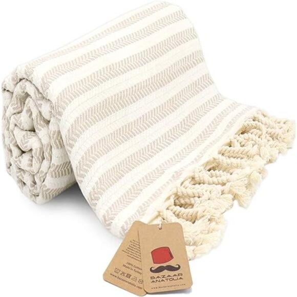 Turkish Bath Towels 100% Cotton Beach Towel Oversized Quick Dry - Picture 7 of 7